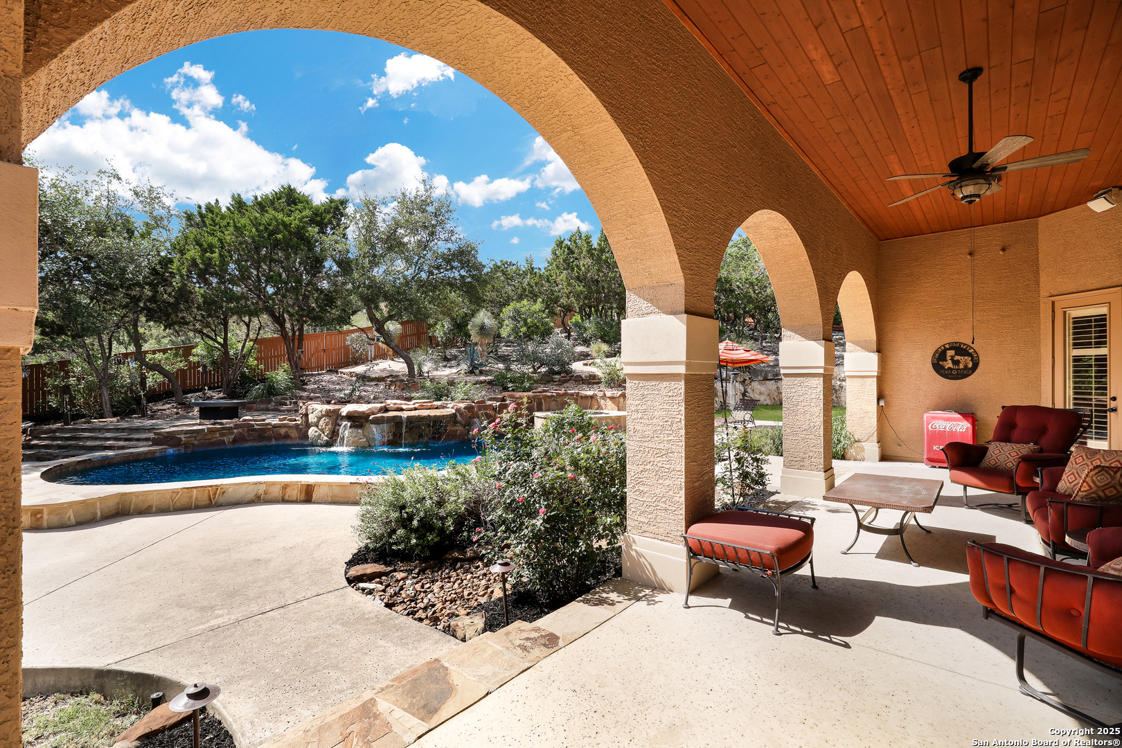 315 Santa Domingo Helotes, TX 78023 - Photo 39 of 50 a view of a swimming pool with outdoor seating and plants