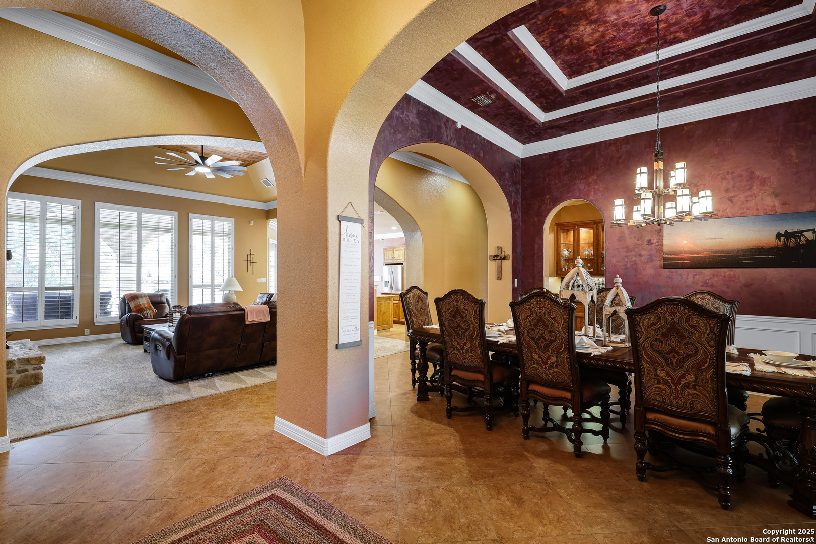 315 Santa Domingo Helotes, TX 78023 - Photo 7 of 50 a living room with patio furniture and a chandelier