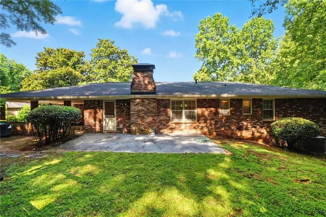 a view of outdoor space with garden