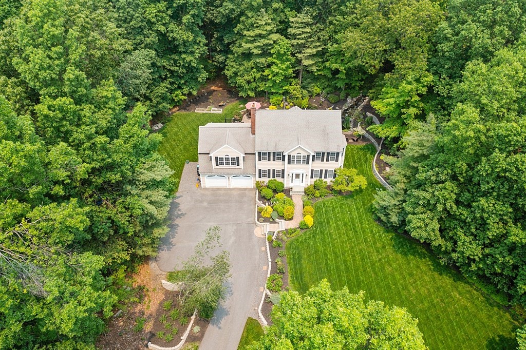 55 Rowley Hill Road Sterling, MA 01564 - Photo 30 of 42 an aerial view of a house with swimming pool a yard and outdoor seating