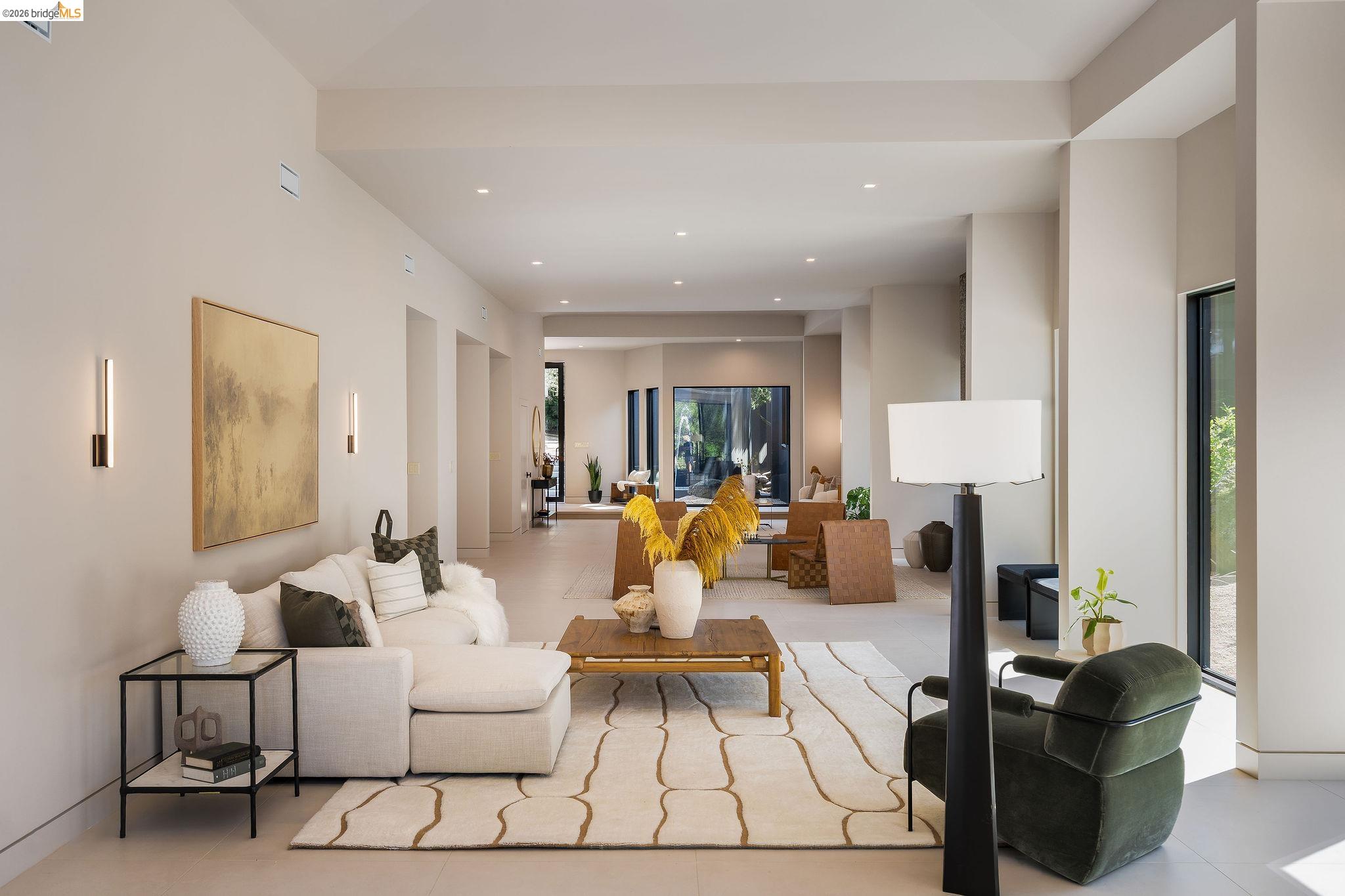 5645 Bacon Road Oakland, CA 94619 - Photo 18 of 60 Living area with recessed lighting and light tile patterned floors