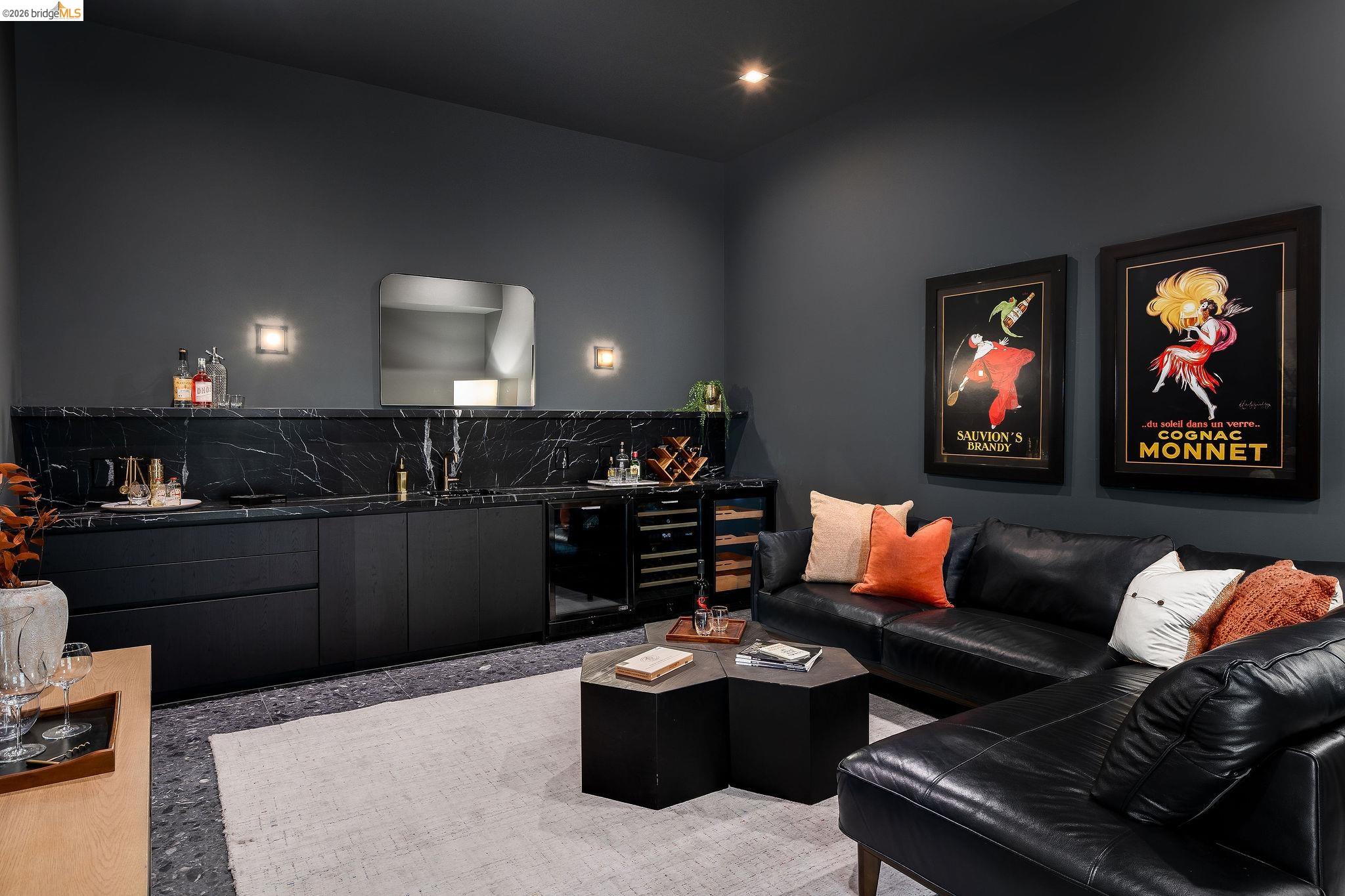 5645 Bacon Road Oakland, CA 94619 - Photo 19 of 60 Living room with recessed lighting and bar with sink