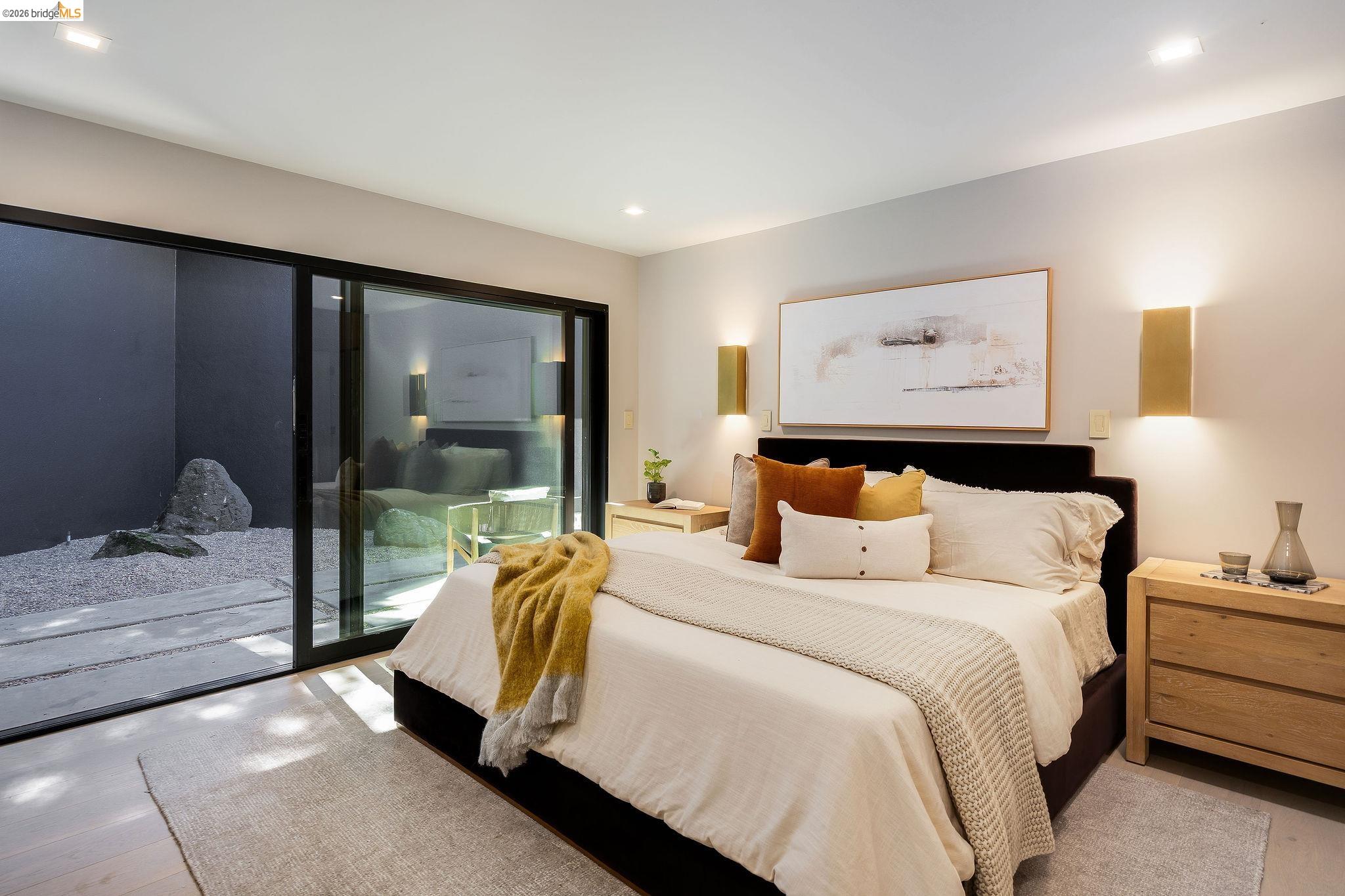 5645 Bacon Road Oakland, CA 94619 - Photo 35 of 60 Bedroom featuring access to exterior and recessed lighting