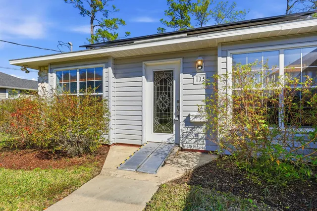 a front view of a house