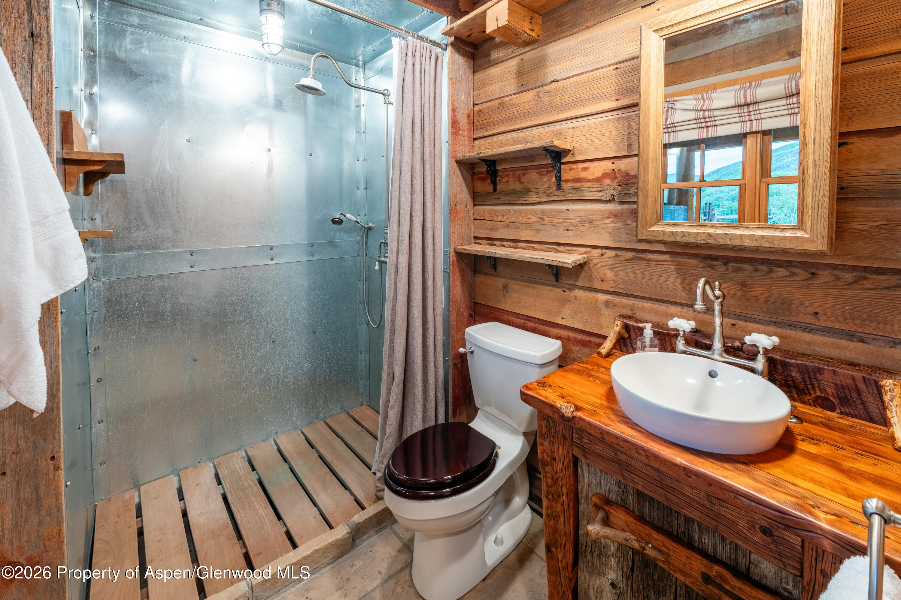 1350 Old Herron Road Basalt, CO 81621 - Photo 28 of 81 a bathroom with a sink a toilet and shower
