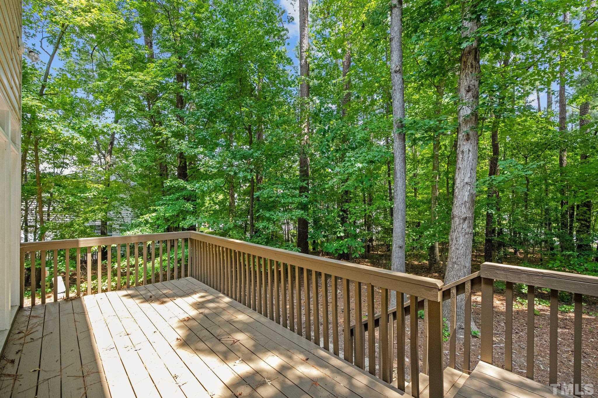 37 Lure Court Durham, NC 27713 - Photo 17 of 35 a view of balcony with deck and wooden floor
