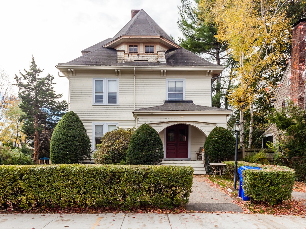 46 Gorham Avenue Brookline, MA 02445 - Photo 1 of 23 front view of a house with a garden