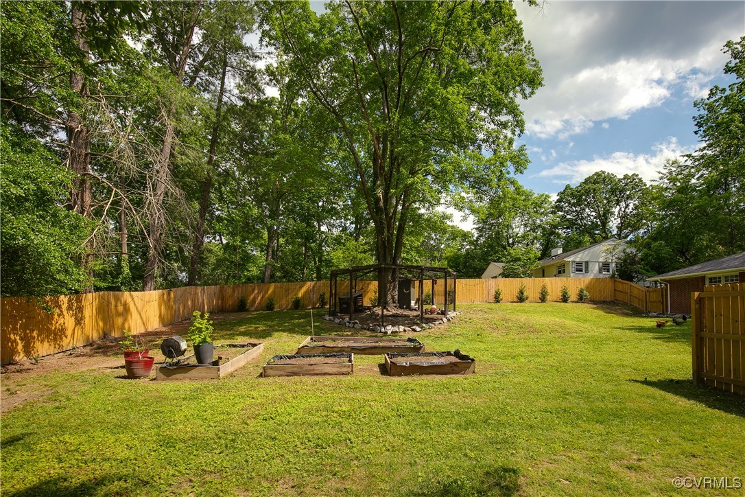 7660 Cherokee Road Richmond, VA 23225 - Photo 33 of 36 a view of back yard with swimming pool and large trees