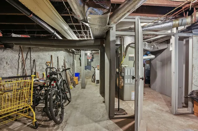 a view of a wooden door with a wooden floor