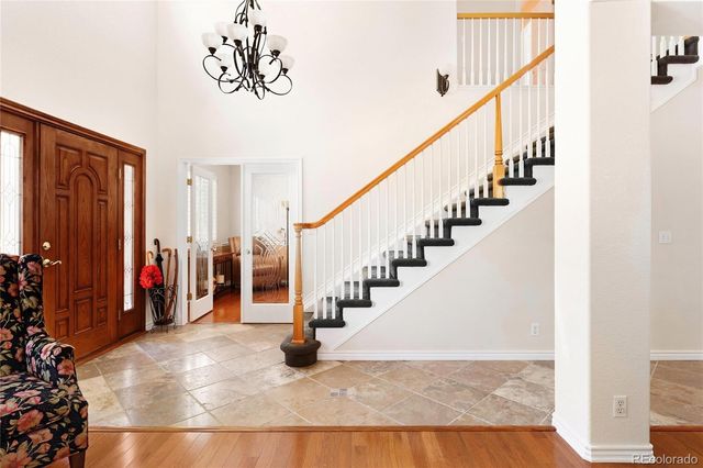 a view of an entryway with a window