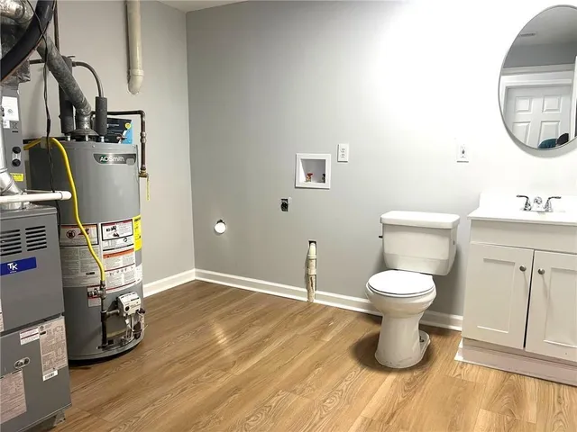 a view of a wooden balcony