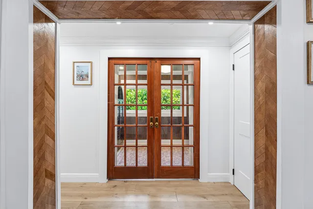 a view of a hardwood & staircase