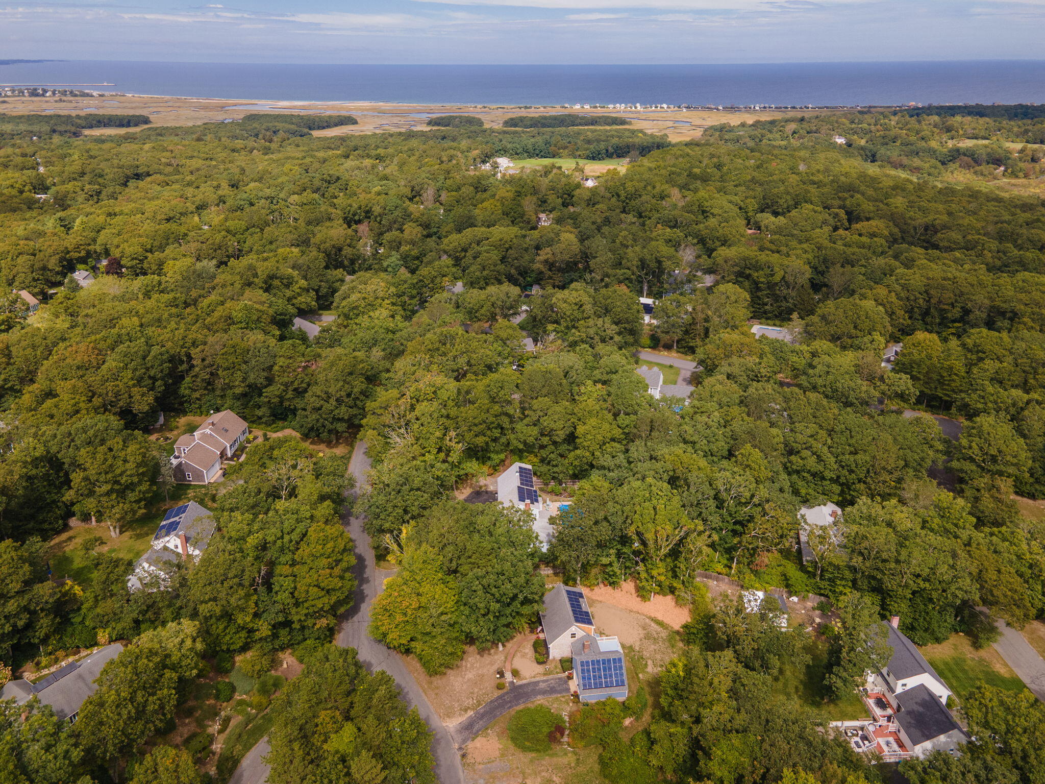 7 Horseshoe Circle Sandwich, MA 02563 - Photo 58 of 92 an aerial view of residential houses with outdoor space and trees