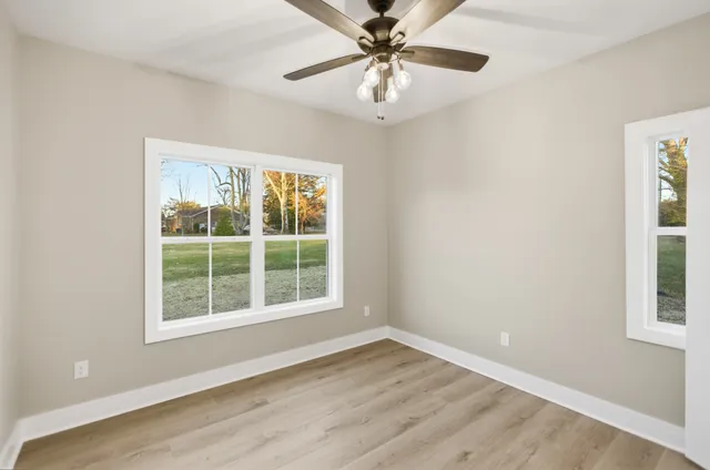 wooden floor in an empty room
