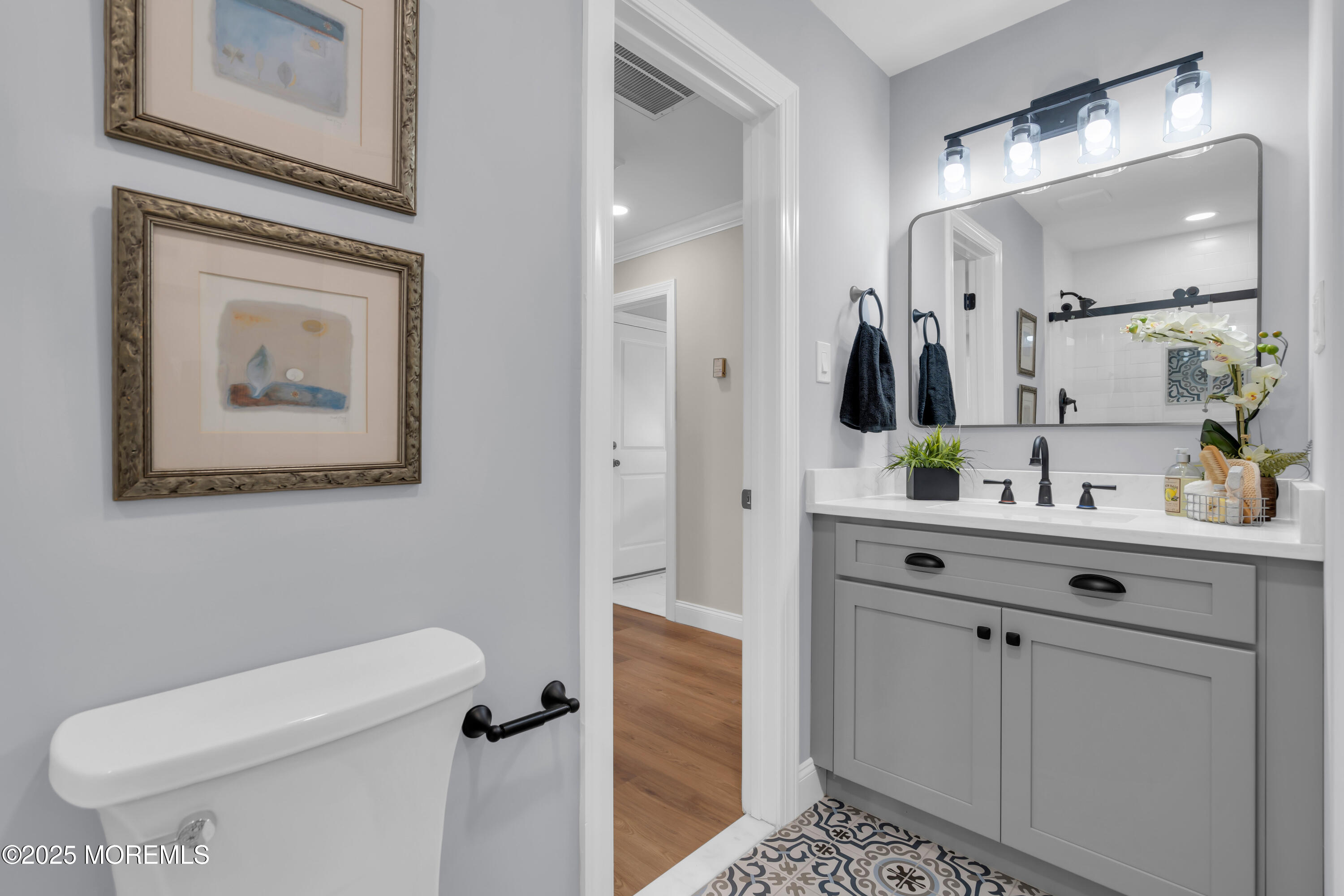 18 Meadowbrook Road Brick, NJ 08723 - Photo 28 of 47 a bathroom with a toilet a sink and mirror