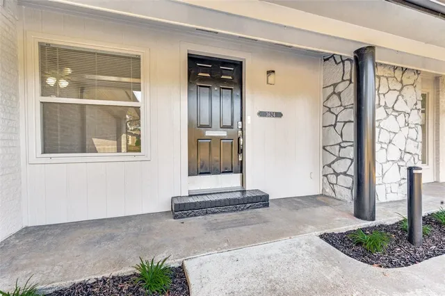 a view of front door of house