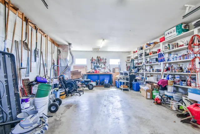 a room with toys and a potted plant