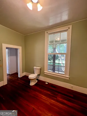 a living room with a large window