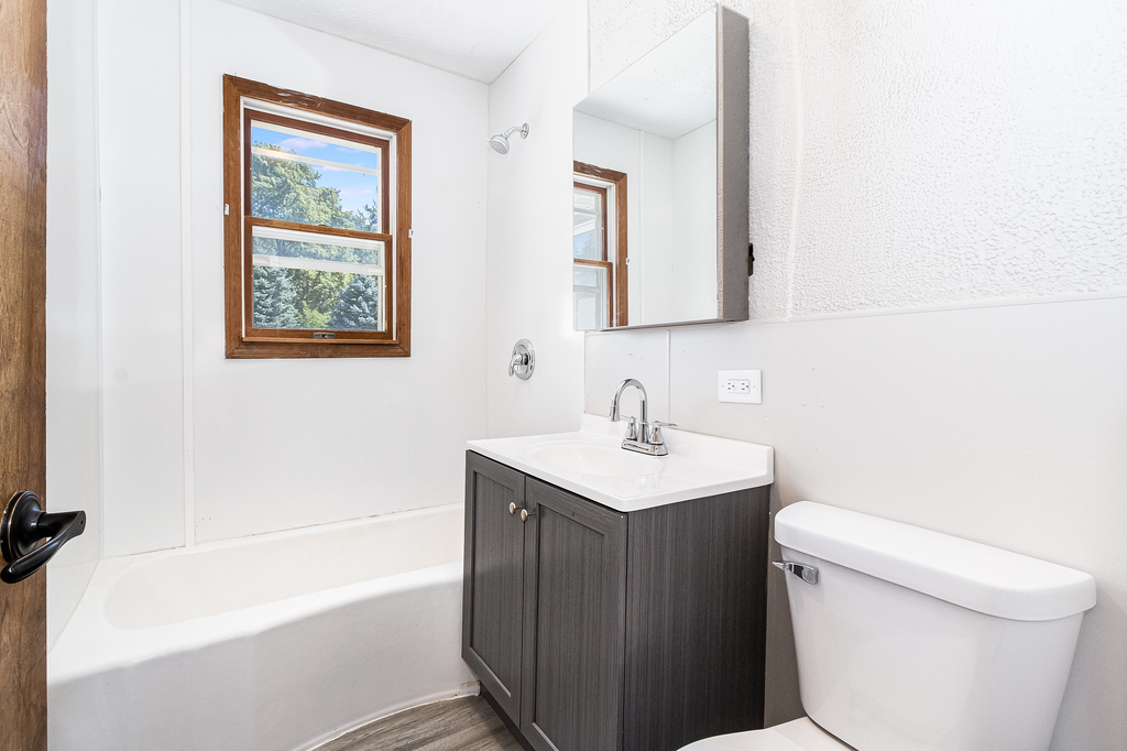 25265 South Chicago Road Elwood, IL 60421 - Photo 12 of 16 a bathroom with a toilet a sink and a bathtub