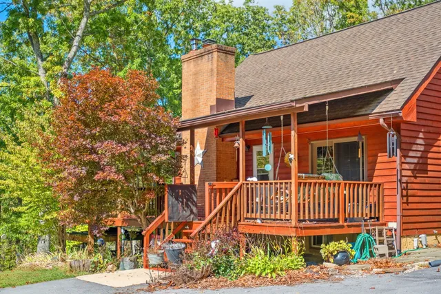 front view of a house with a street