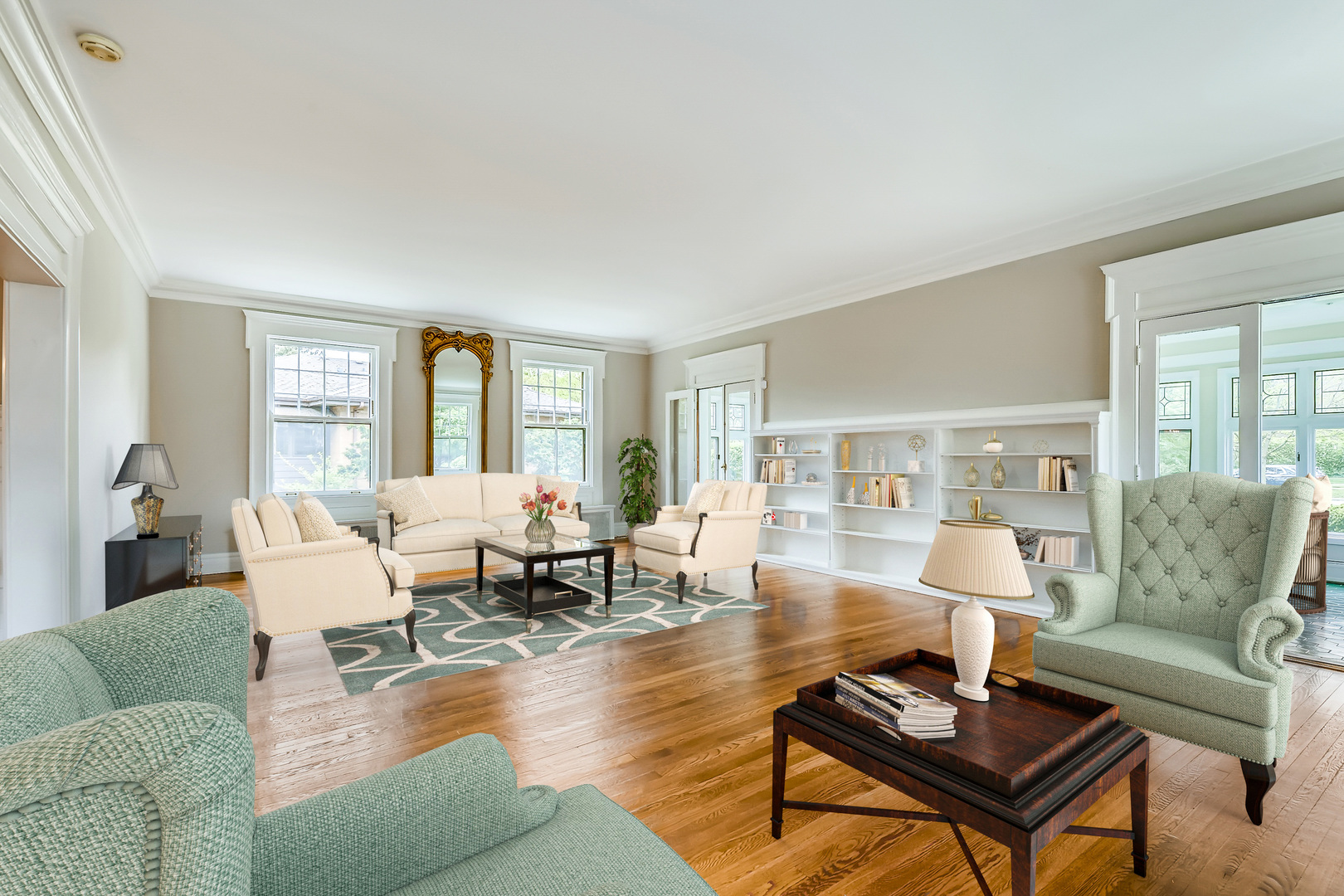 321 North Delaplaine Road Riverside, IL 60546 - Photo 9 of 52 a living room with furniture and a large window