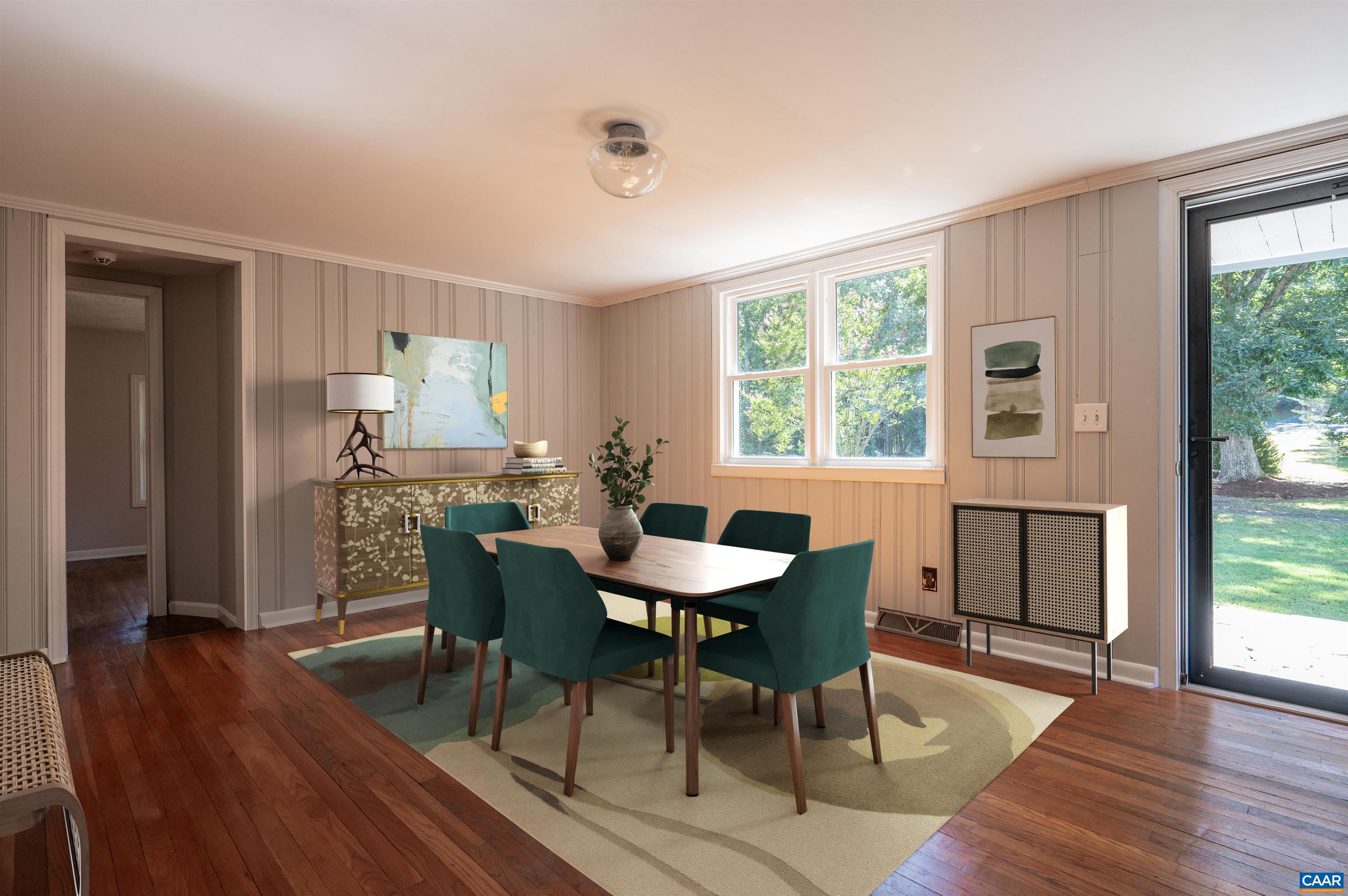 8165 Open Gate Lane Afton, VA 22920 - Photo 5 of 39 a view of a dining room with furniture and wooden floor