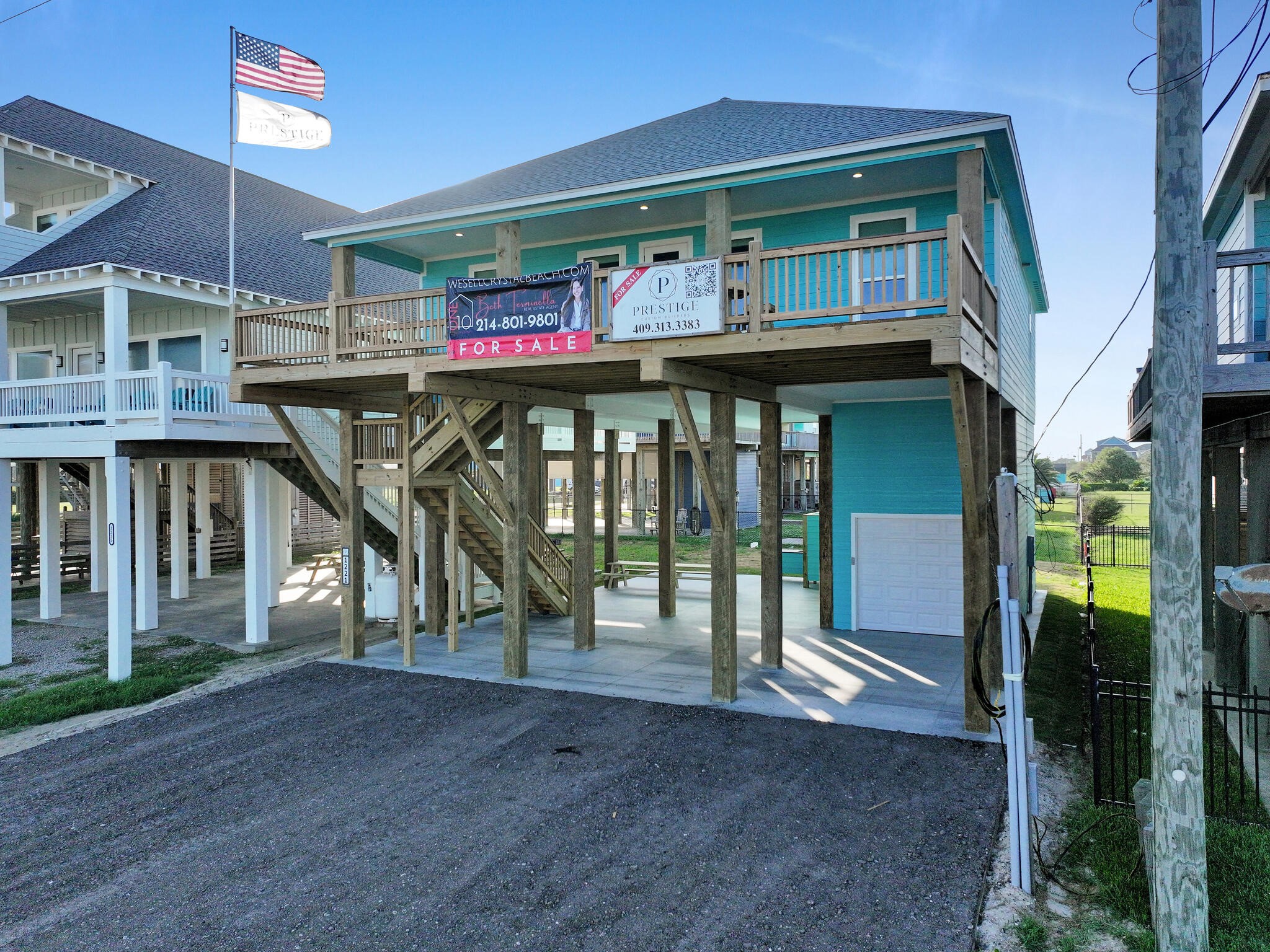 1221 Gulf Road Crystal Beach, TX 77650 - Photo 45 of 48 a view of a house with a porch
