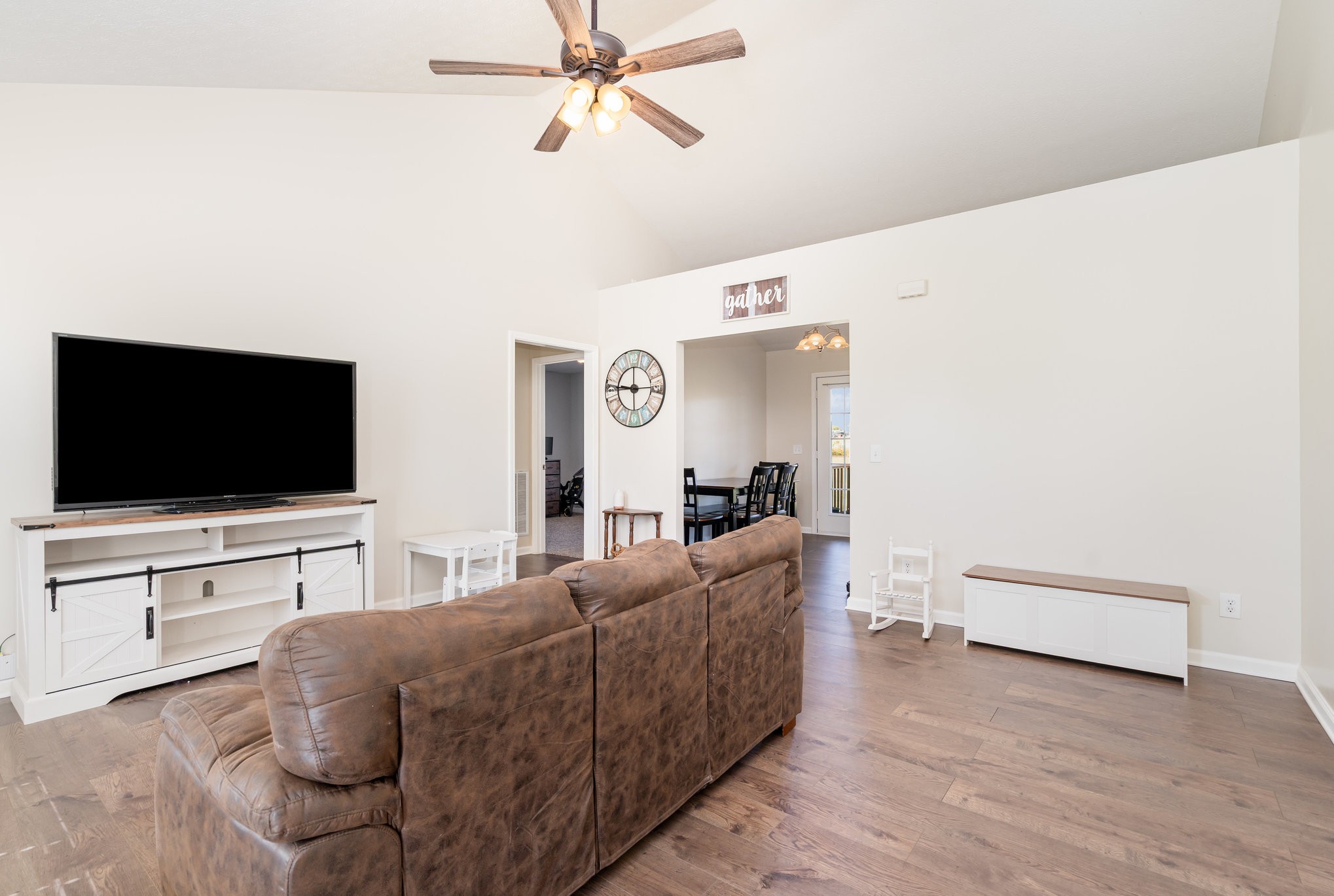 3773 Atkins Road Cedar Hill, TN 37032 - Photo 3 of 29 a living room with furniture and a flat screen tv