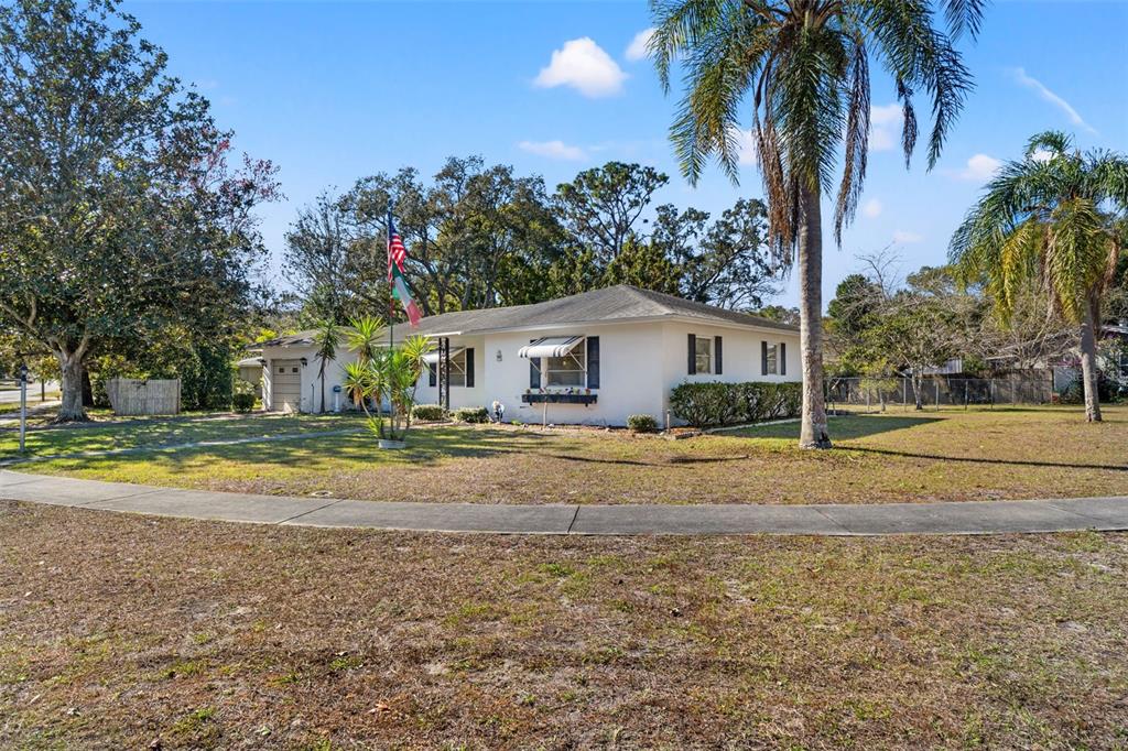 7222 Holiday Drive Spring Hill, FL 34606 - Photo 48 of 50 a view of a house with a yard and palm trees
