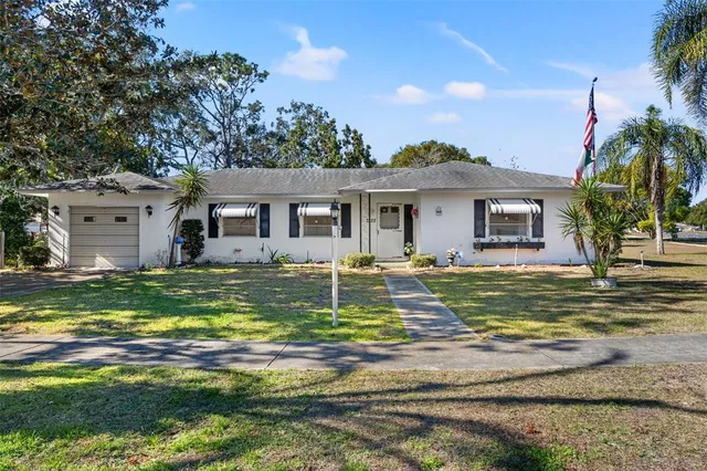 a view of a house with a patio