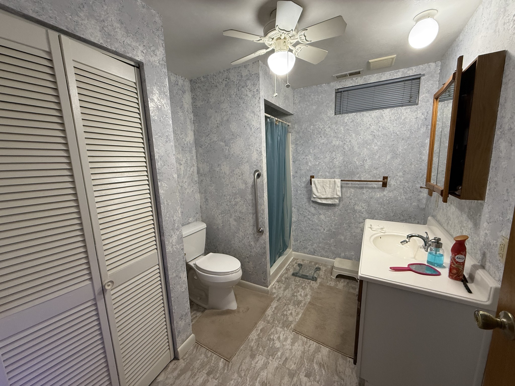 5 Carol Road Summertown, TN 38483 - Photo 11 of 60 a bathroom with a toilet sink and a large mirror