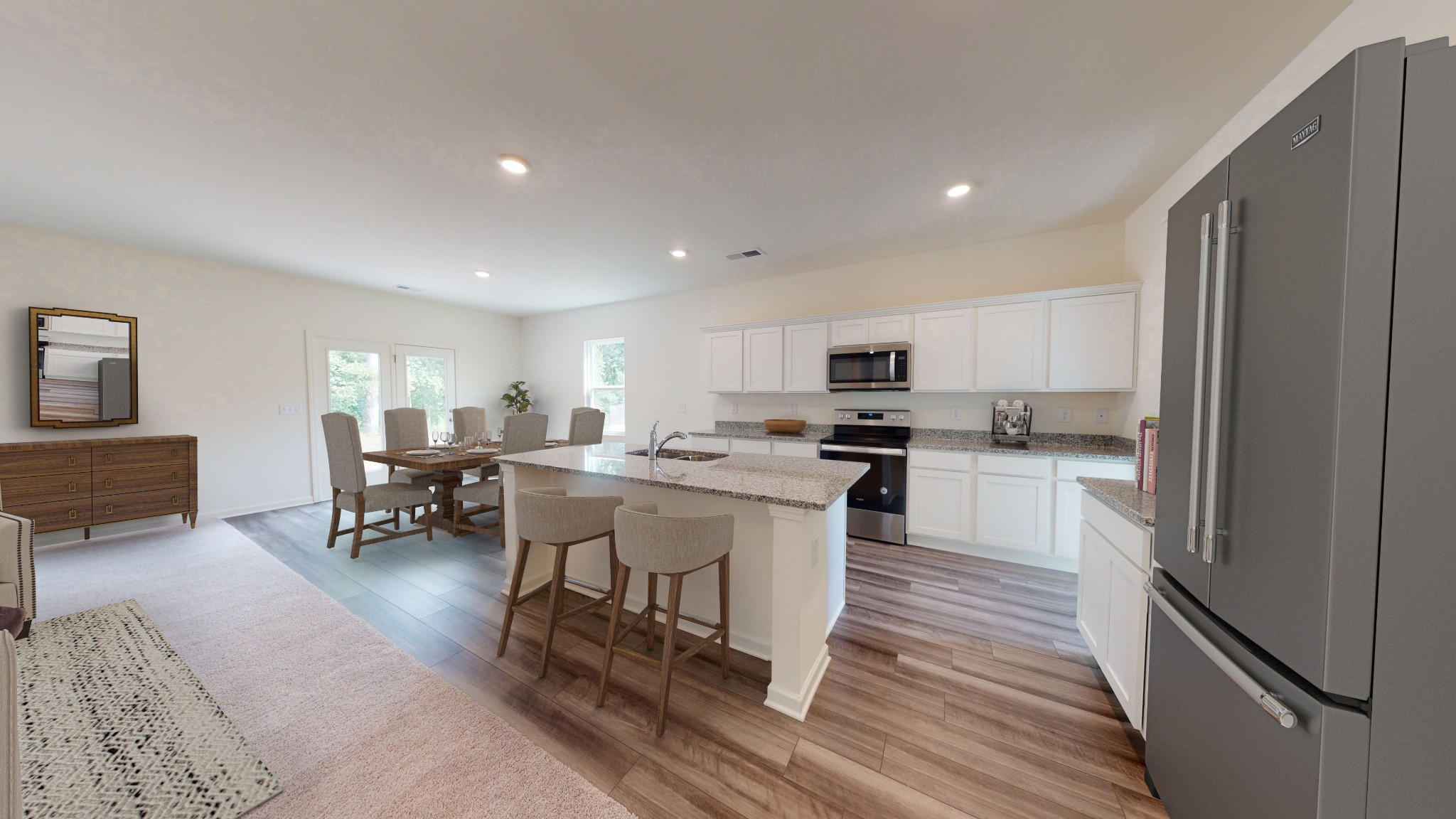 3506 Fellowship Road Columbia, TN 38401 - Photo 12 of 18 a kitchen with a sink white cabinets and stainless steel appliances