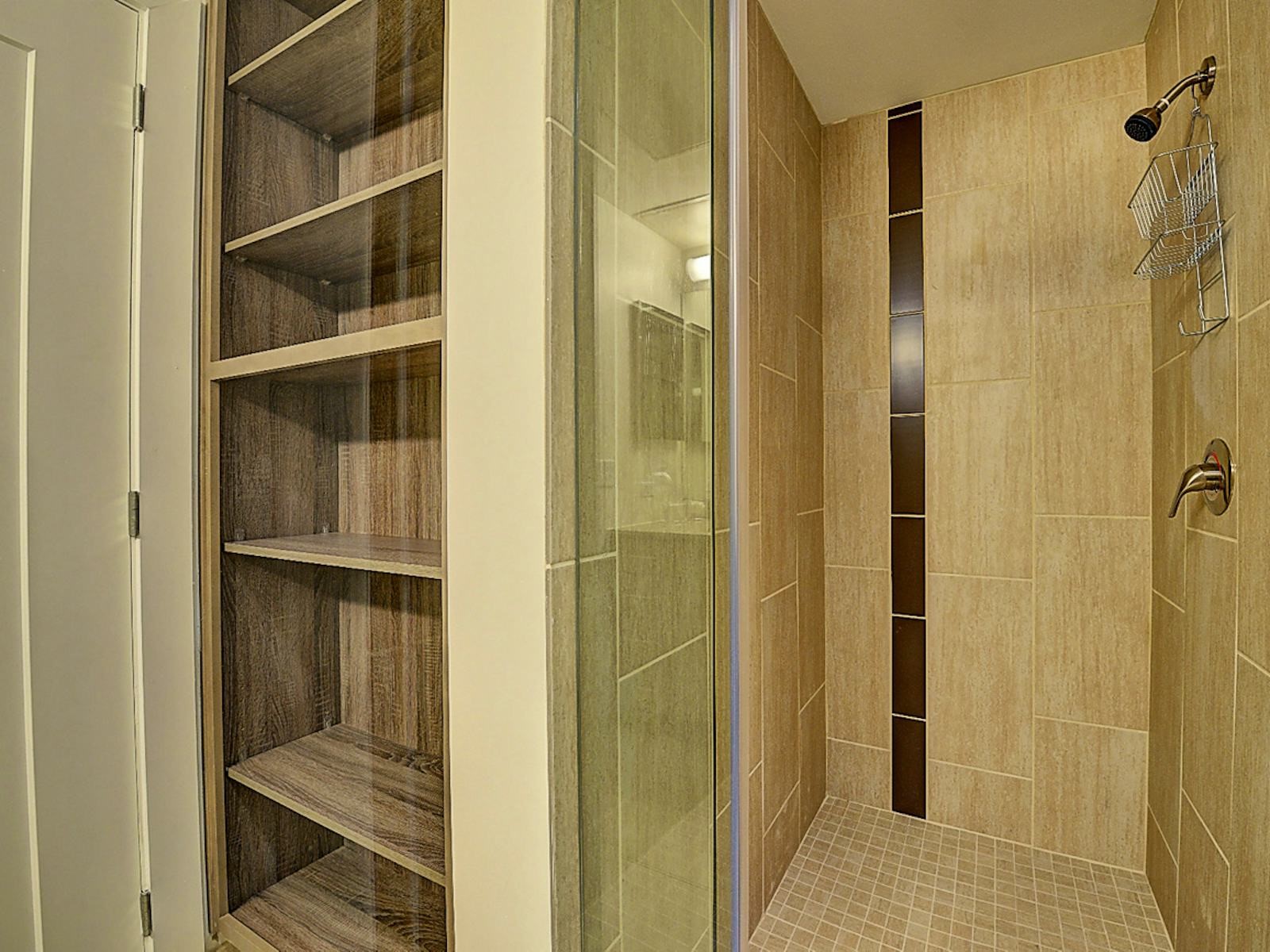 3550 Main Street, Unit 4415 Houston, TX 77002 - Photo 7 of 46 a bathroom with a glass door shower and sink