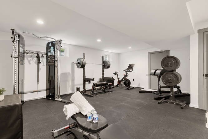 46 Beverly Road Arlington, MA 02474 - Photo 37 of 42 a view of a room with gym equipment