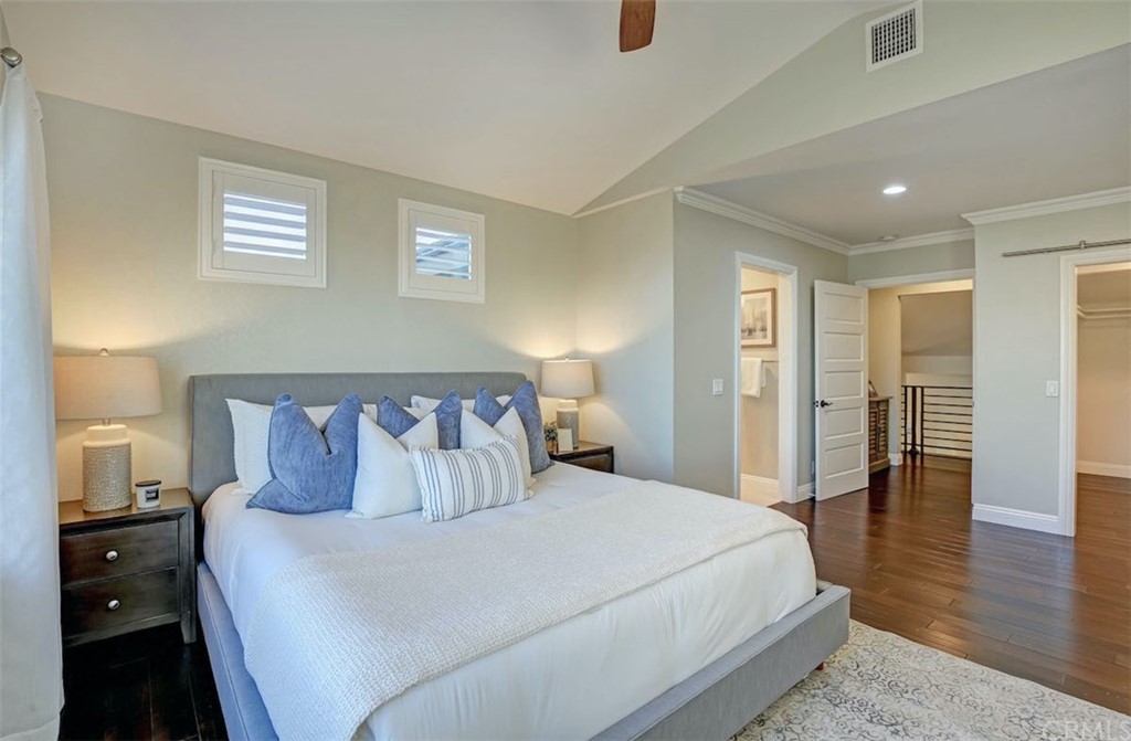 22805 Rio Lobos Road Diamond Bar, CA 91765 - Photo 27 of 50 a bedroom with a large bed and wooden floor