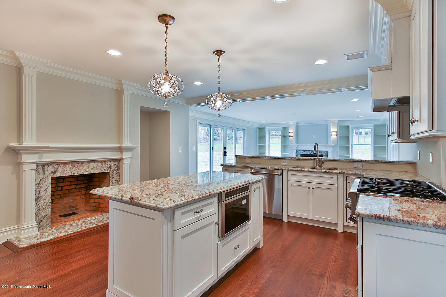 7 Fair Haven Road Rumson, NJ 07760 - Photo 4 of 11 a kitchen with a stove and white cabinets with wooden floor