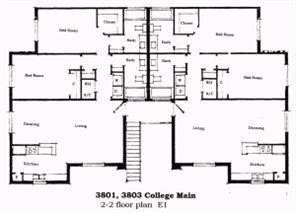 3801 College Main Street, Unit AD Bryan, TX 77801 - Photo 6 of 18 a black and white photo of a living room