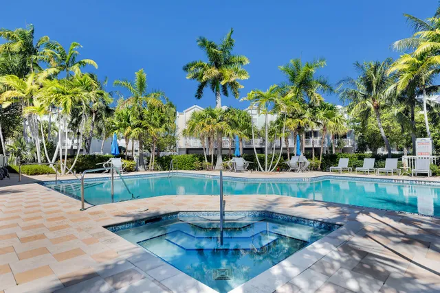 a swimming pool with a yard