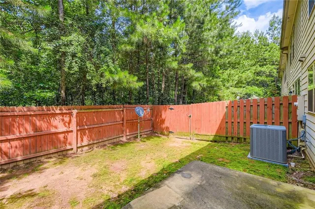 a backyard of a house