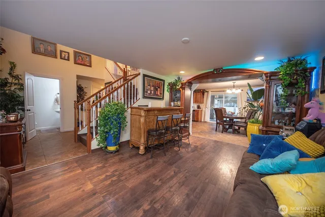 a bedroom with bed and window