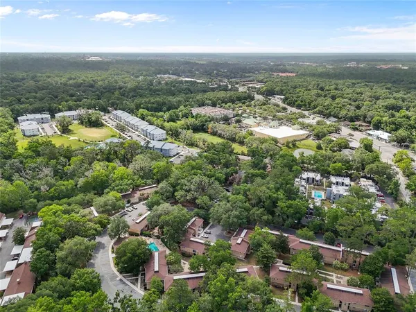 an aerial view of multiple house