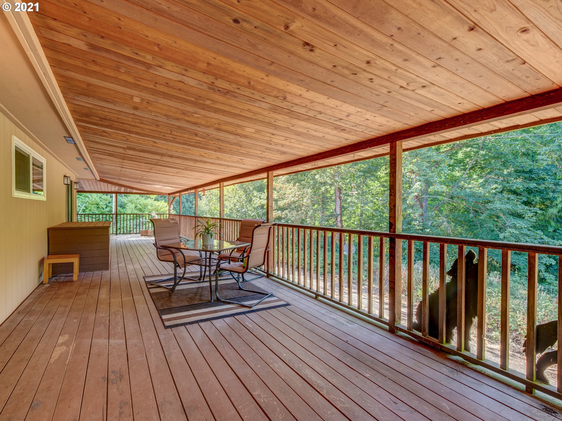 82039 Chickaree Road Lowell, OR 97452 - Photo 23 of 30 a view of a two chairs in the balcony