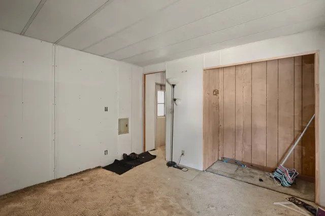 a view of livingroom with furniture and closet