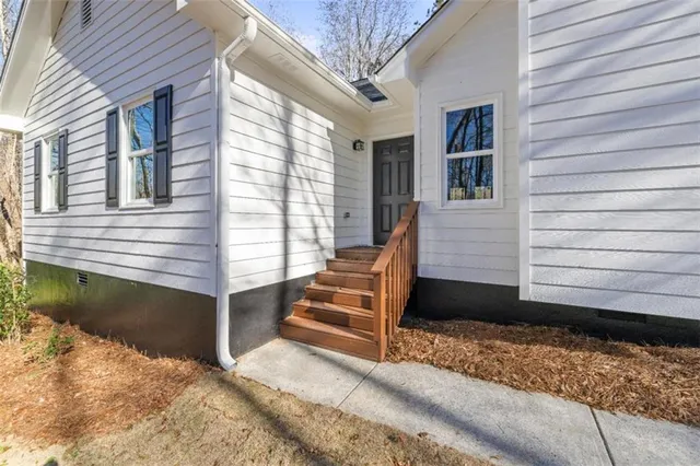 a view of wooden deck