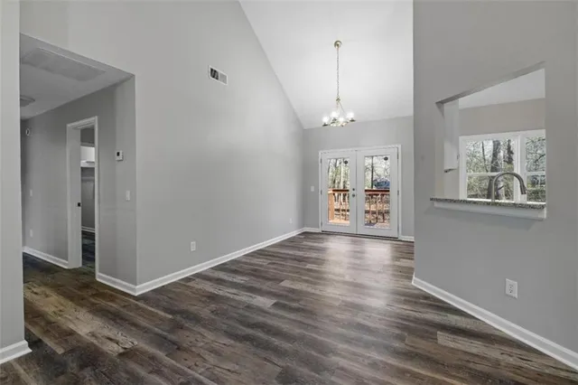 a view of livingroom with hardwood floor and window