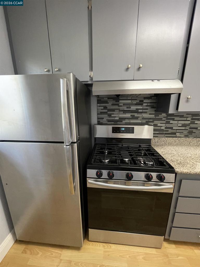 1705 Linden Street Oakland, CA 94607 - Photo 7 of 22 a stove top oven sitting inside of a kitchen