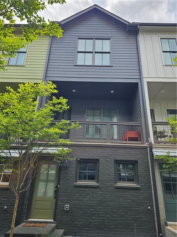 a front view of a house