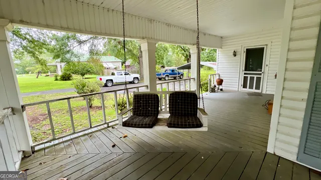 a view of outdoor seating