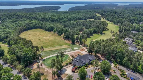 an aerial view of a house having outdoor space