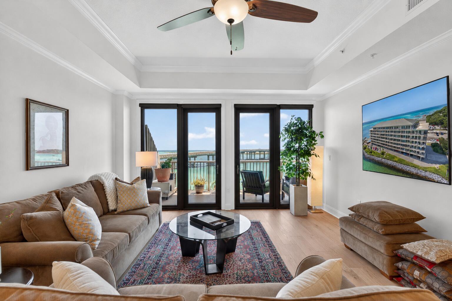 5 Calhoun Avenue, Unit 504 Destin, FL 32541 - Photo 11 of 64 Living Room & Balcony Access